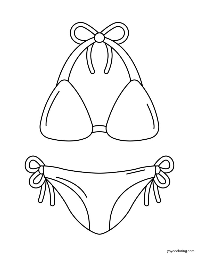 Bikini Coloring Pages ᗎ Coloring book – Coloring Template