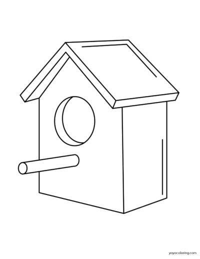 Birdhouse Coloring Pages