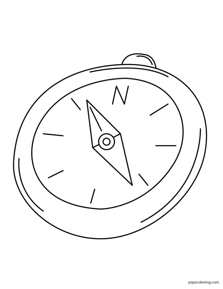 Compass Coloring Pages ᗎ Coloring book – Coloring Template
