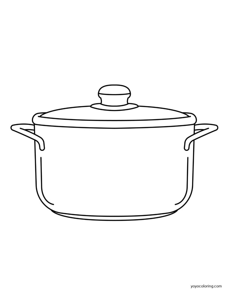 Cooking Pot Coloring Pages