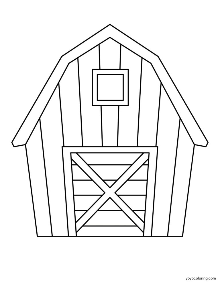 Farm Coloring Pages ᗎ Coloring book – Coloring Template