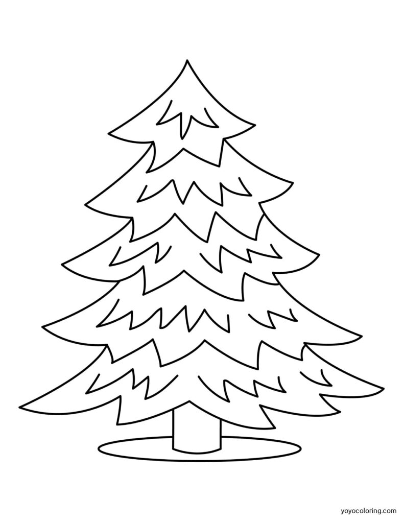 Fir Tree Coloring Pages