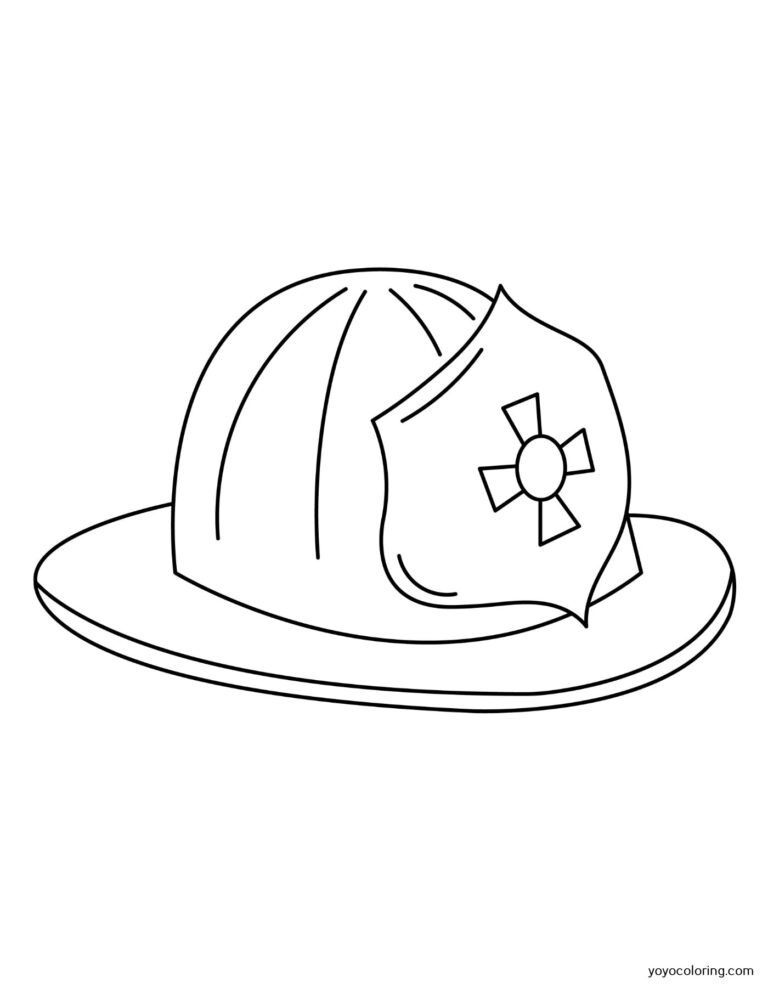 Fire helmet Coloring Pages ᗎ Coloring book – Coloring Template
