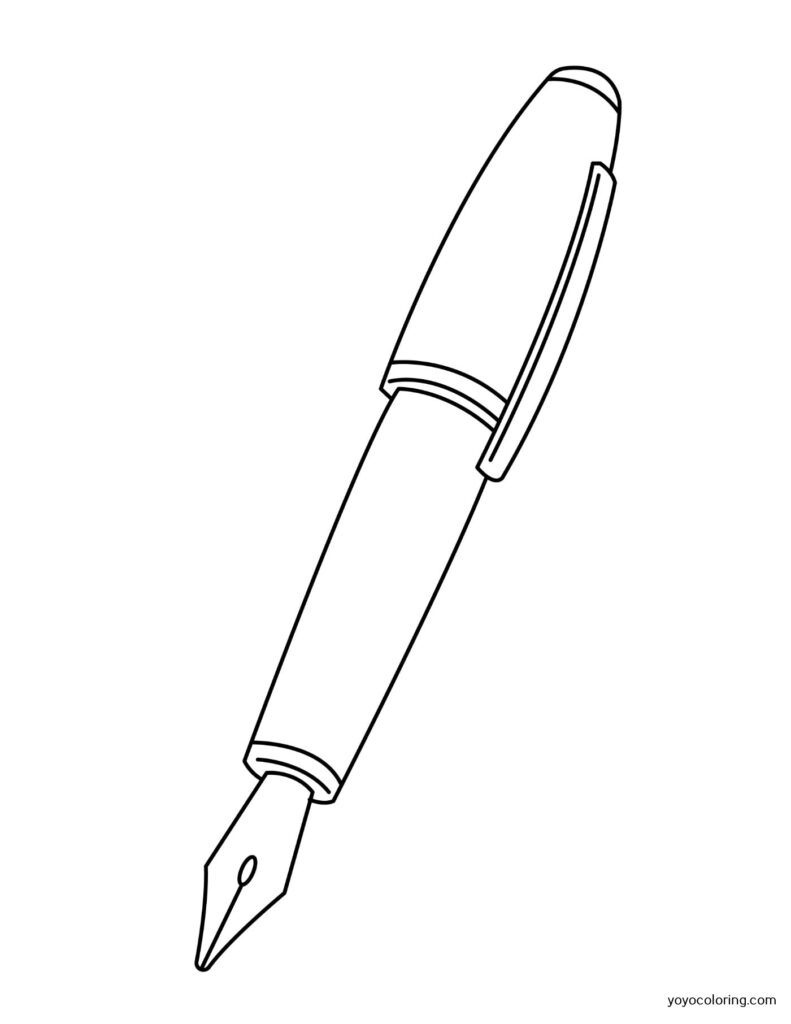 Fountain Pen Coloring Pages