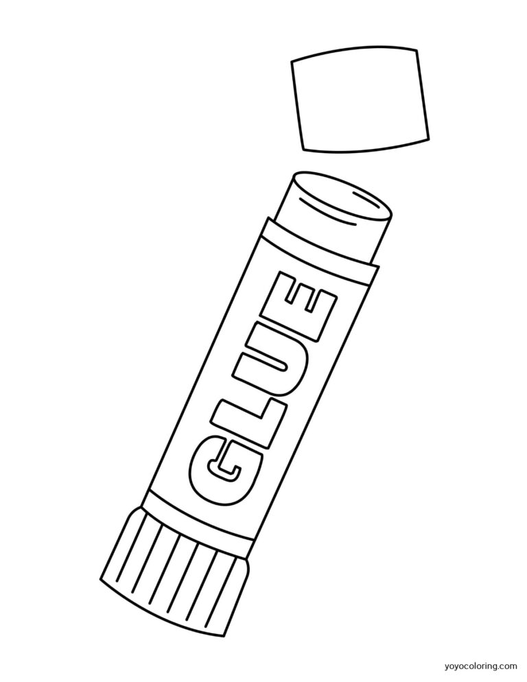 Glue stick Coloring Pages ᗎ Coloring book – Coloring Template
