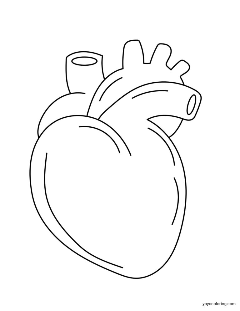 Heart Coloring Pages ᗎ Coloring book – Coloring Template