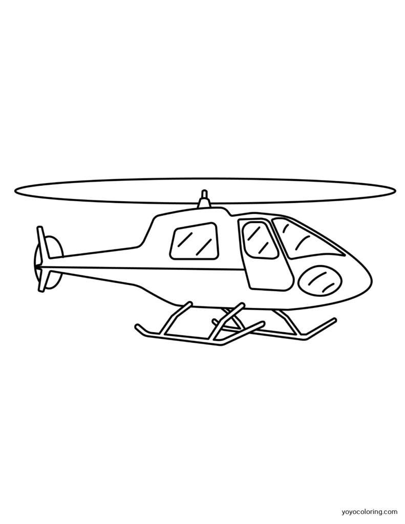 Helicóptero para colorear