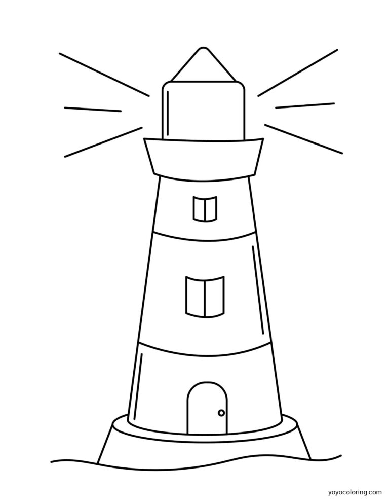 Lighthouse Coloring Pages ᗎ Coloring book – Coloring Template