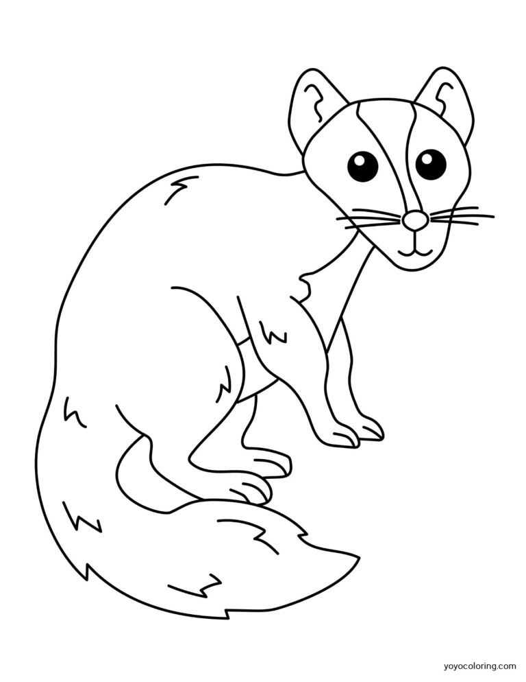 Marten Coloring Pages ᗎ Coloring book – Coloring Template