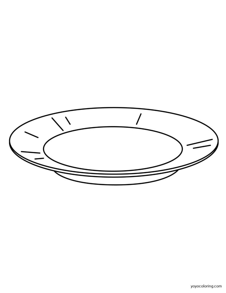 Plate Coloring Pages