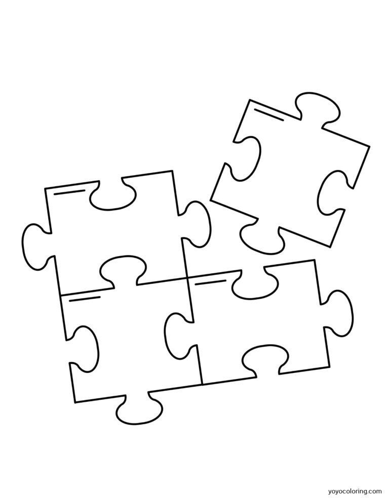 Puzzle Coloring Pages ᗎ Coloring book – Coloring Template