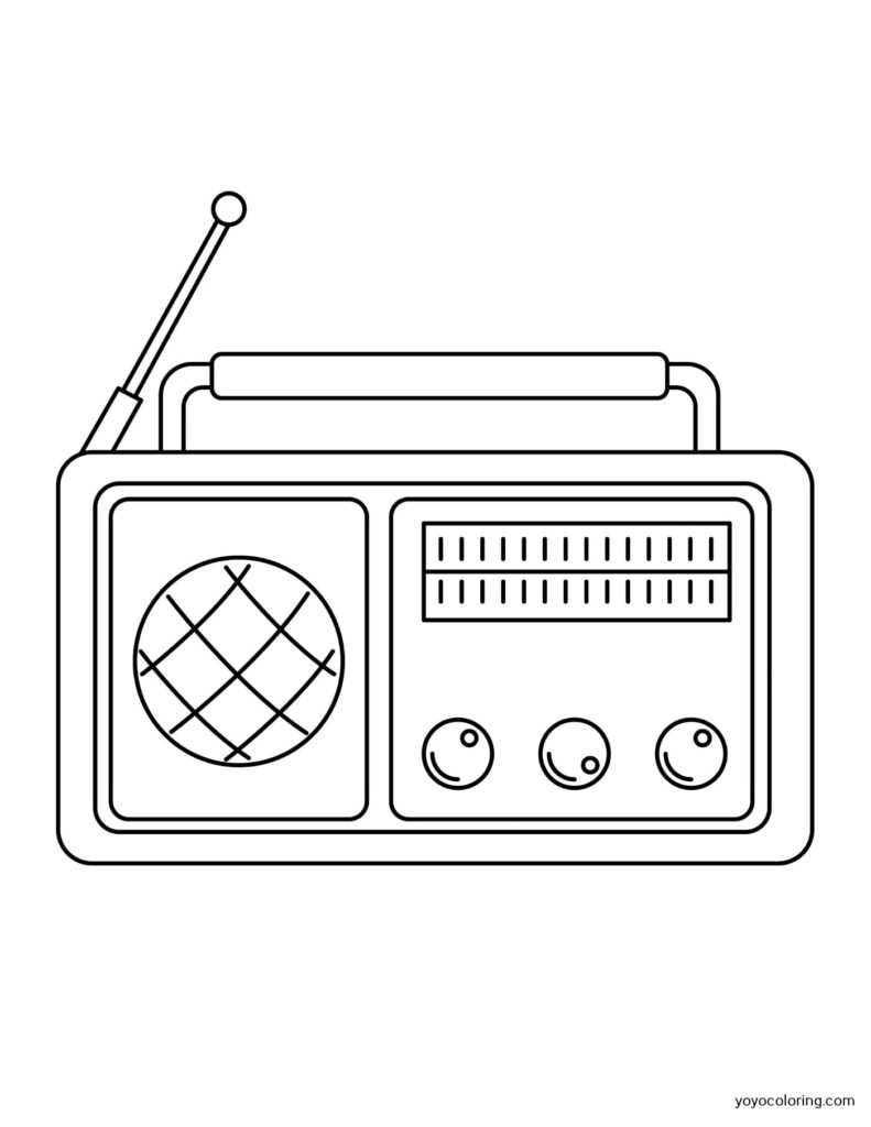 Radio 3 Coloring Pages
