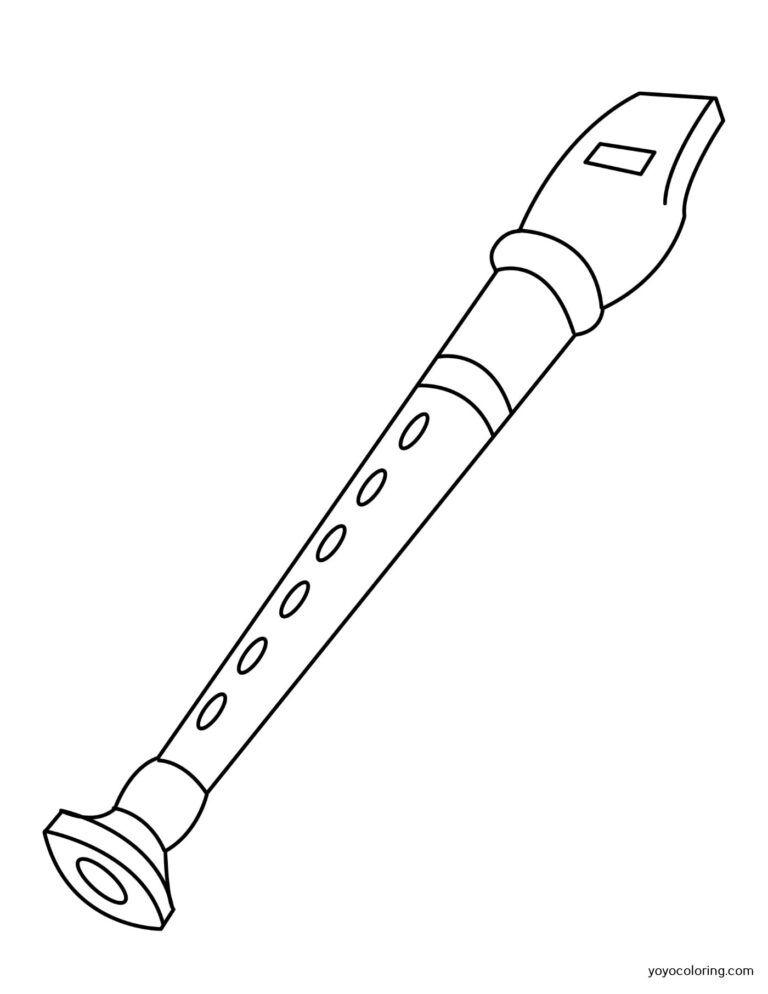 Recorder Coloring Pages ᗎ Coloring book – Coloring Template