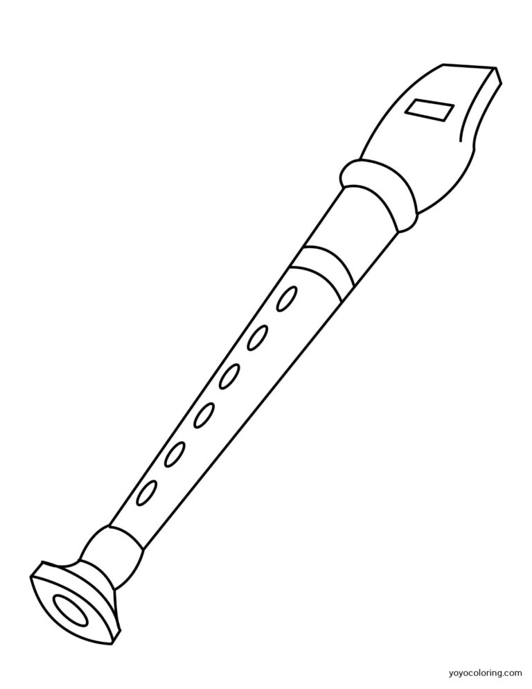 Blockflöte Ausmalbilder ᗎ Zum Ausmalen – Malvorlage