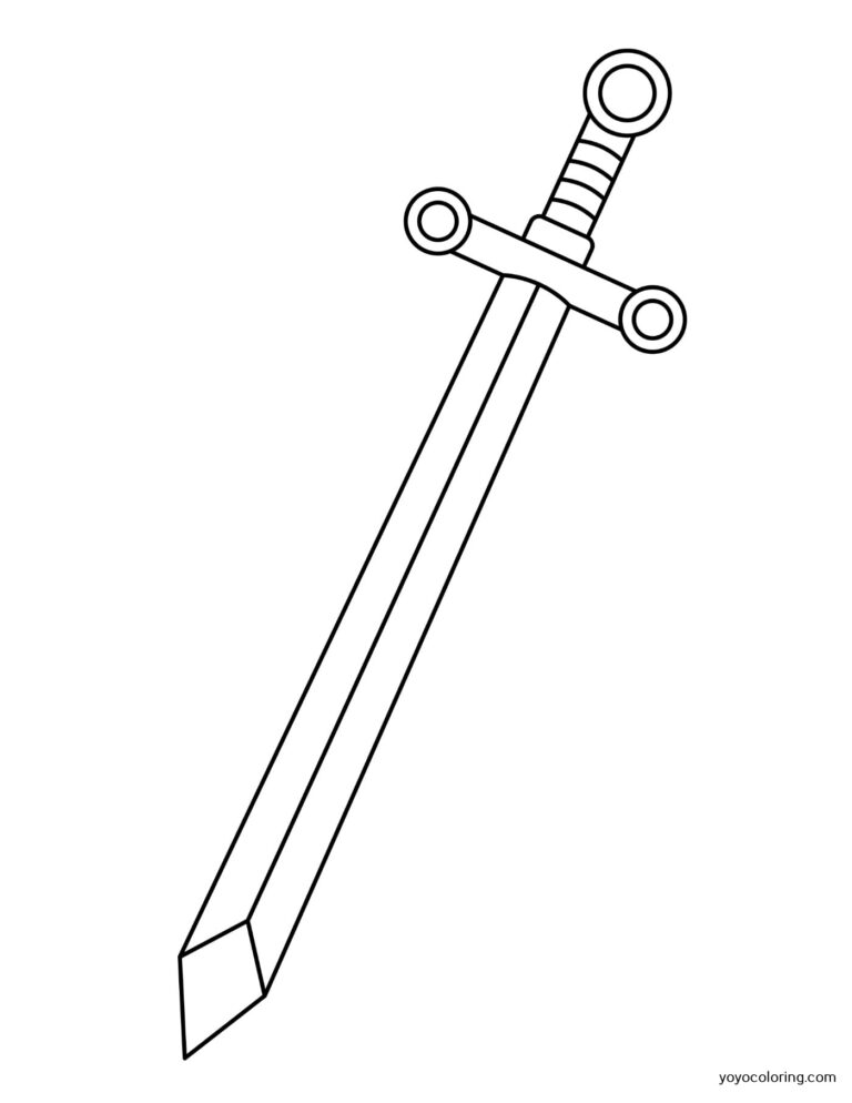 Sword Coloring Pages ᗎ Libro para colorear – Plantilla para colorear