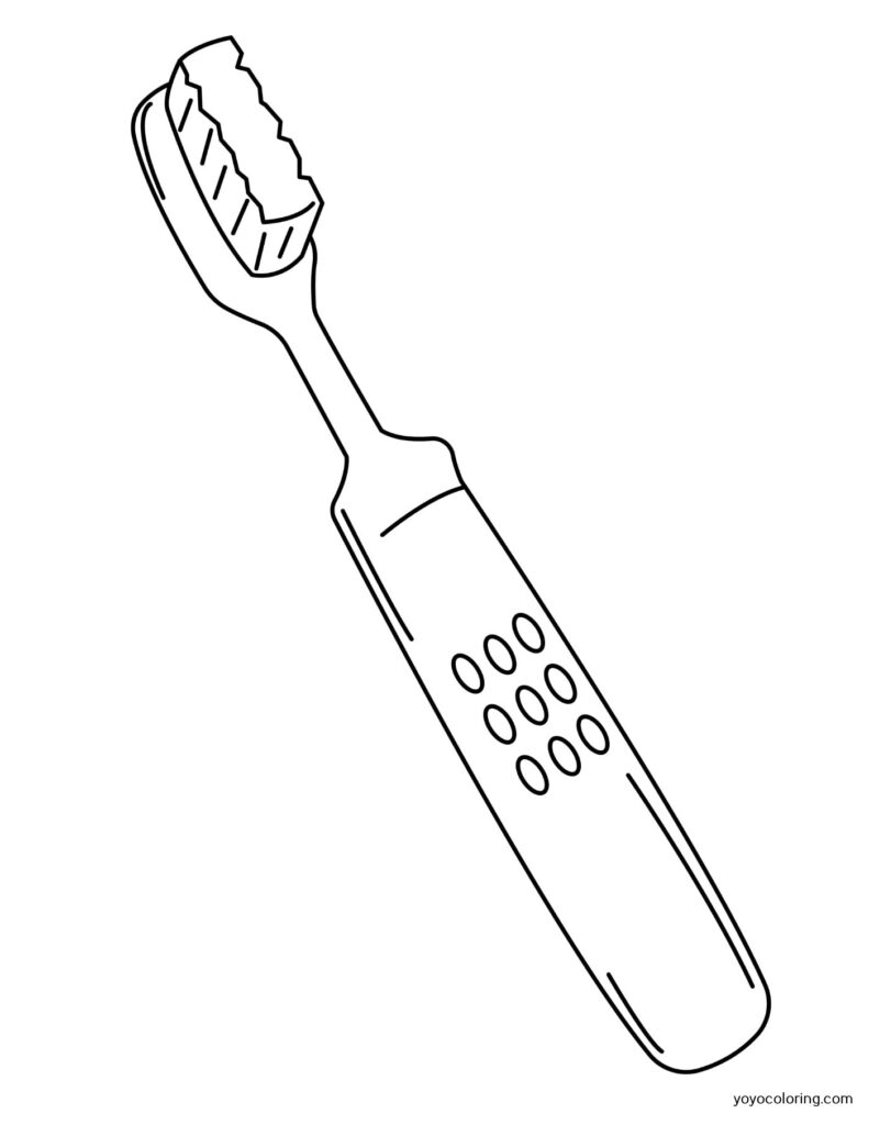 Toothbrush Coloring Pages