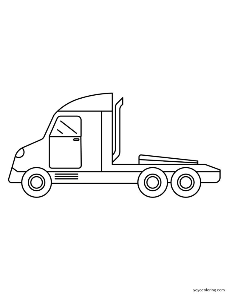 Truck Coloring Pages ᗎ Coloring book – Coloring Template