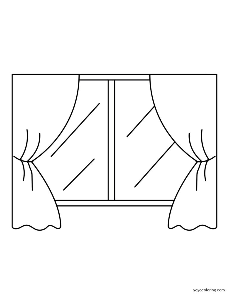 Window Coloring Pages ᗎ Coloring book – Coloring Template