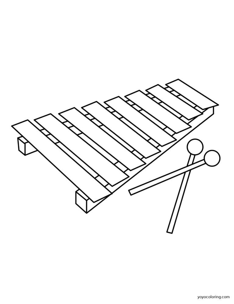 Xylofon Ausmalbilder ᗎ Zum Ausmalen – Malvorlage