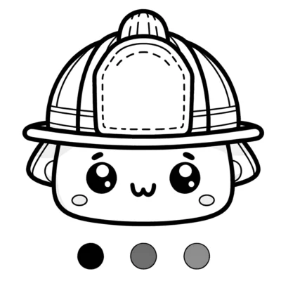 Una caricatura del sombrero de un bombero.