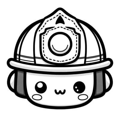Ein Cartoon eines Feuerwehrmanns.
