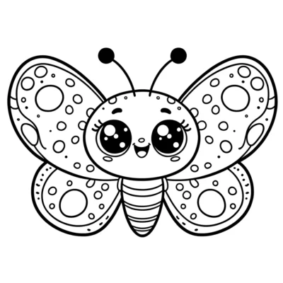 Cute butterfly coloring pages for kids.