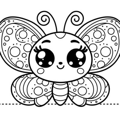Cute butterfly coloring pages for kids.