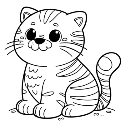 A cartoon of a cat.