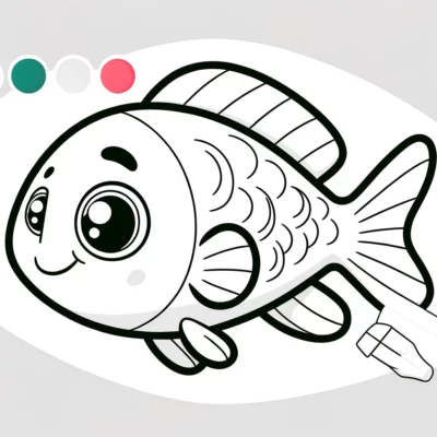Eine App zum Ausmalen von Fischen für Kinder.