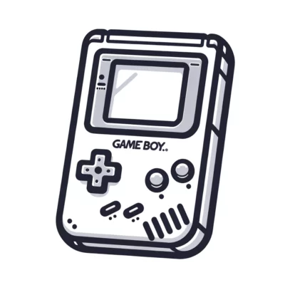 A cartoon of a game console.