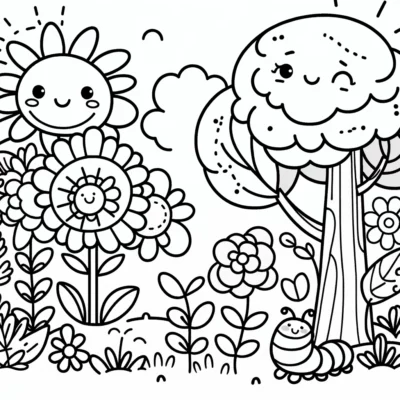 Kawaii coloring pages for kids.