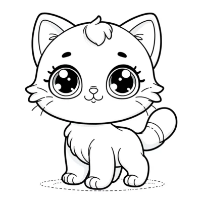 Una caricatura de un gato.