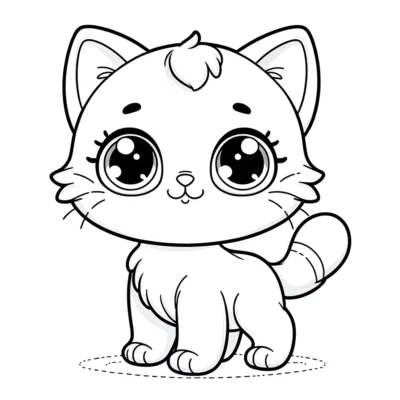 A cartoon of a cat.