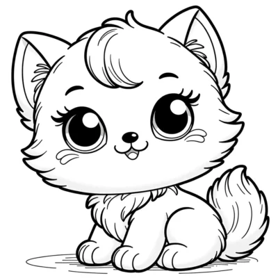 Ein Cartoon einer Katze.