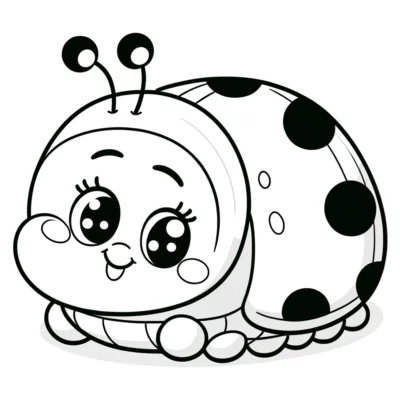 A cute ladybug coloring page.