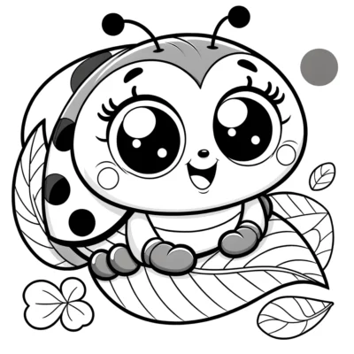 Cute ladybug coloring pages for kids.