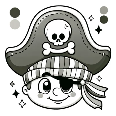 Una caricatura de un pirata.