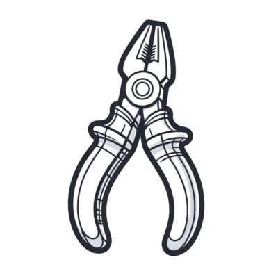 Illustration of pliers with insulated handles.
