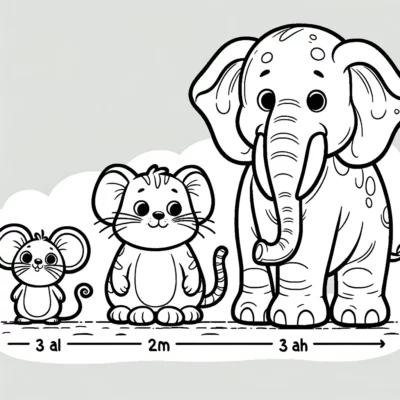An elephant and a mouse standing next to each other.