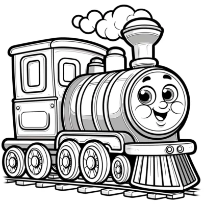 Malvorlagen Thomas, die kleine Lokomotive.