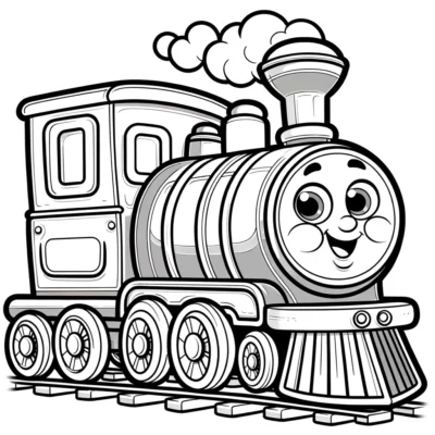 Dibujos para colorear de Thomas, la locomotora cisterna.