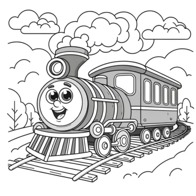 Dibujos para colorear de Thomas, la locomotora cisterna.