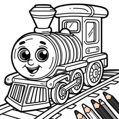 Dibujos para colorear de Thomas, la locomotora cisterna.